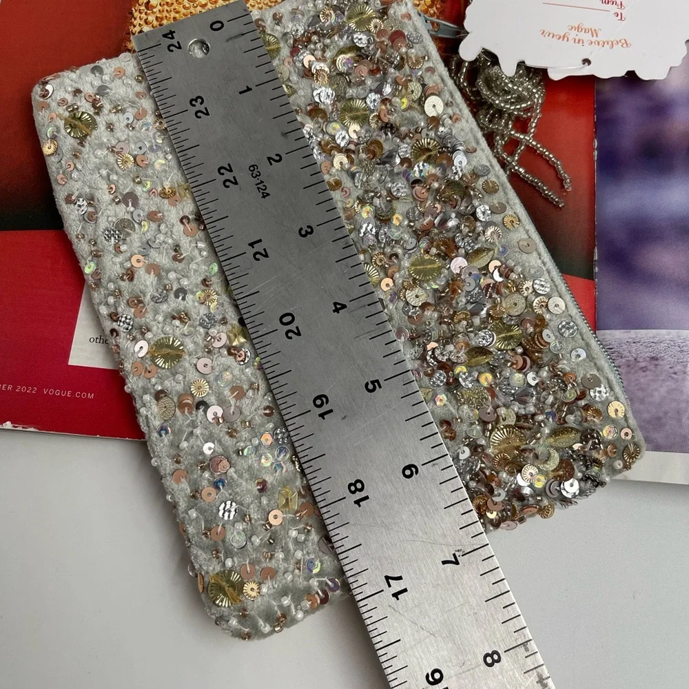- Glitter Cosmetic Pouch 5x7”